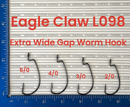 Eagle Claw L098 Lazer MAGWORM Extra Wide Gap Lazer Sharp L098 Magworm
