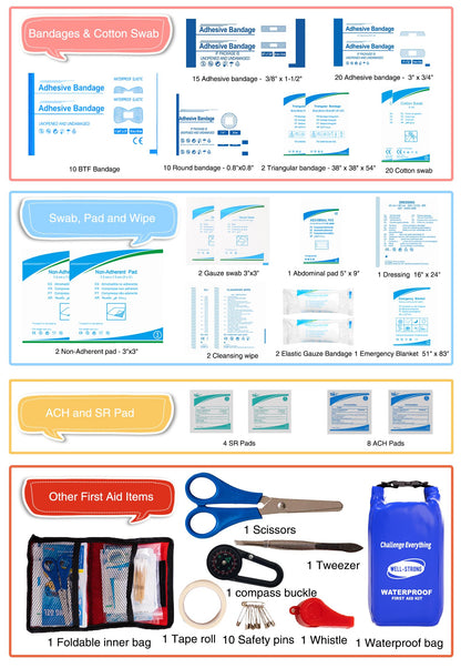 Waterproof First Aid Kit Roll Top Boat Emergency Kit
