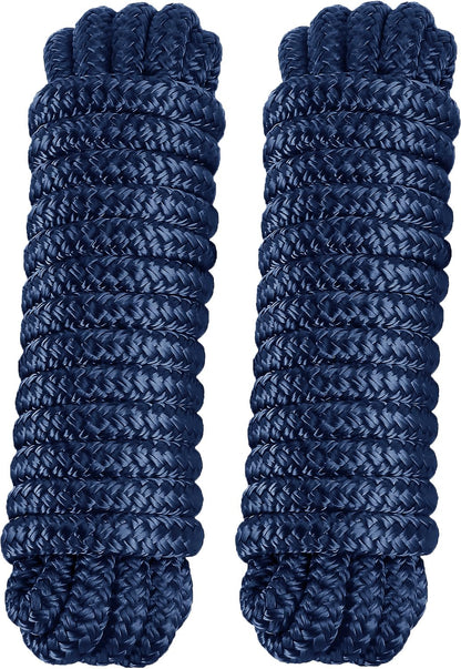 2-Pack Double Braid Nylon Boat Ropes