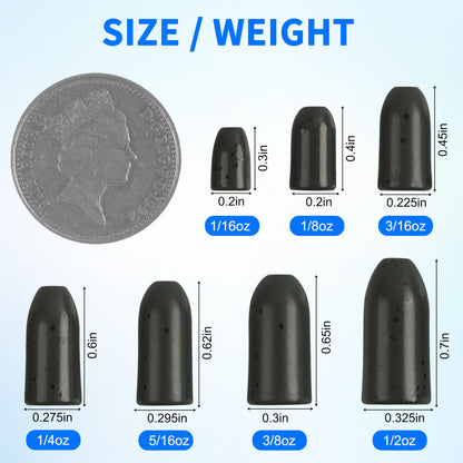 Tungsten Bullet Sinkers Fishing Weights