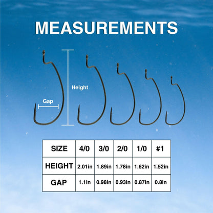Reaction Tackle Offset EWG Worm Hooks