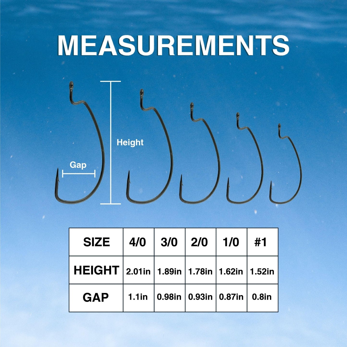 Reaction Tackle Offset EWG Worm Hooks