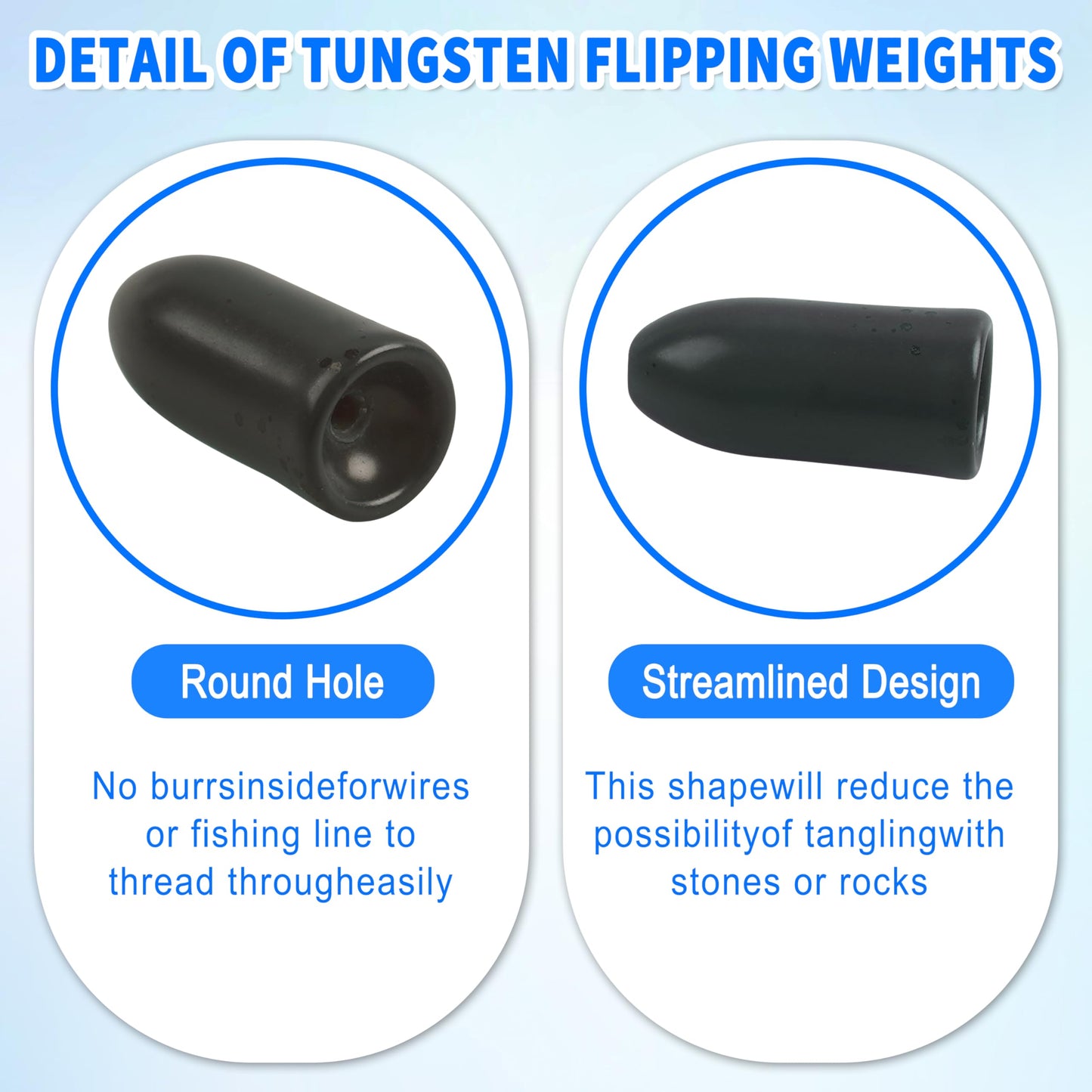 Tungsten Bullet Sinkers Fishing Weights