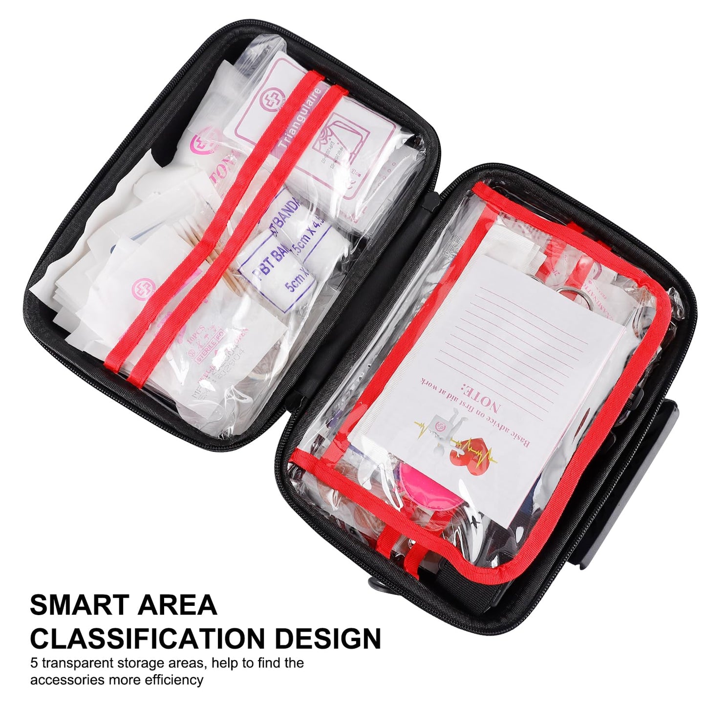 Gevoke 410 Piece Waterproof Hard Shell First Aid Kit for Home