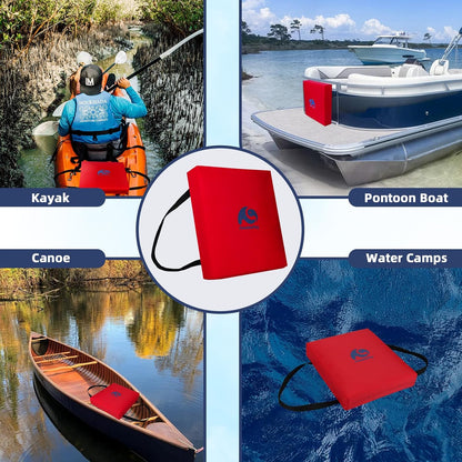 2 Pack Throwable Flotation Cushion, USCG Approved Type IV PFD Boat Throw Seat Cushion Life Preserver