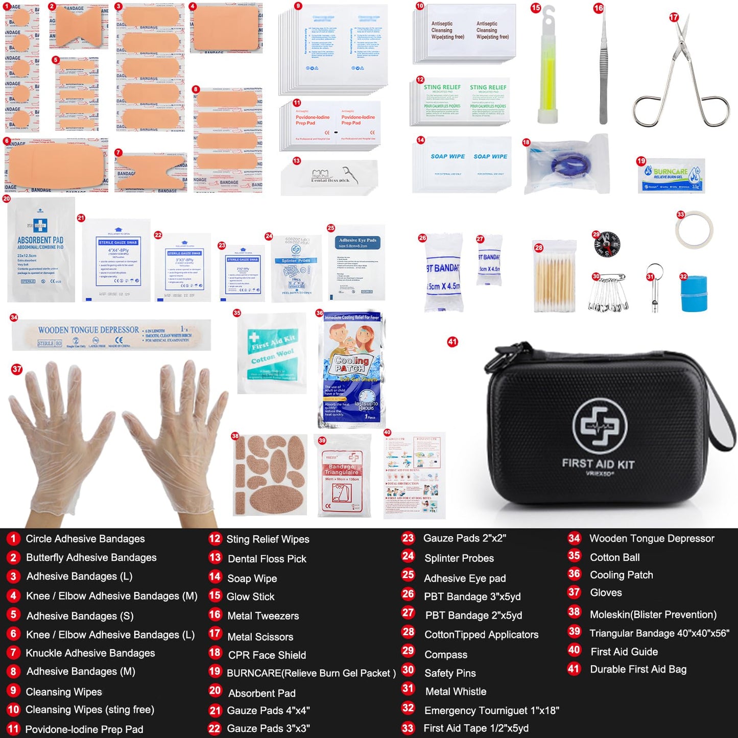 VRIEXSD Premium First Aid Kit
