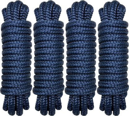 2-Pack Double Braid Nylon Boat Ropes