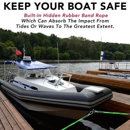 4 Feet Bungee Dock Line Mooring Rope 2-Pack for Docking