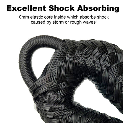 4 Feet Bungee Dock Line Mooring Rope 2-Pack for Docking