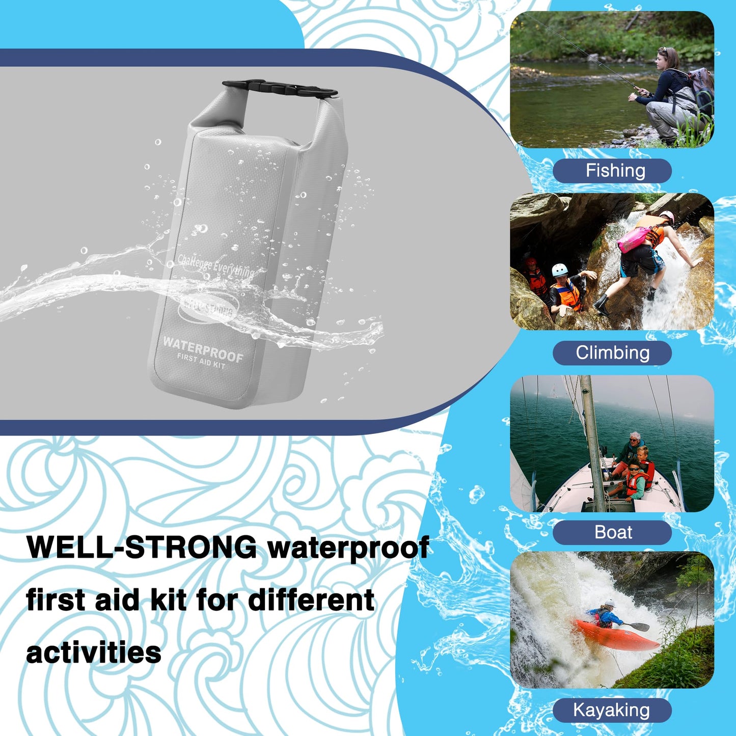 Waterproof First Aid Kit Roll Top Boat Emergency Kit