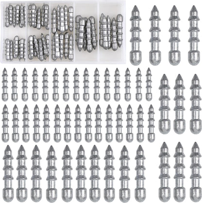 50pcs Fishing Nail Weights Kit Insert Sinkers Wacky Worm Weights