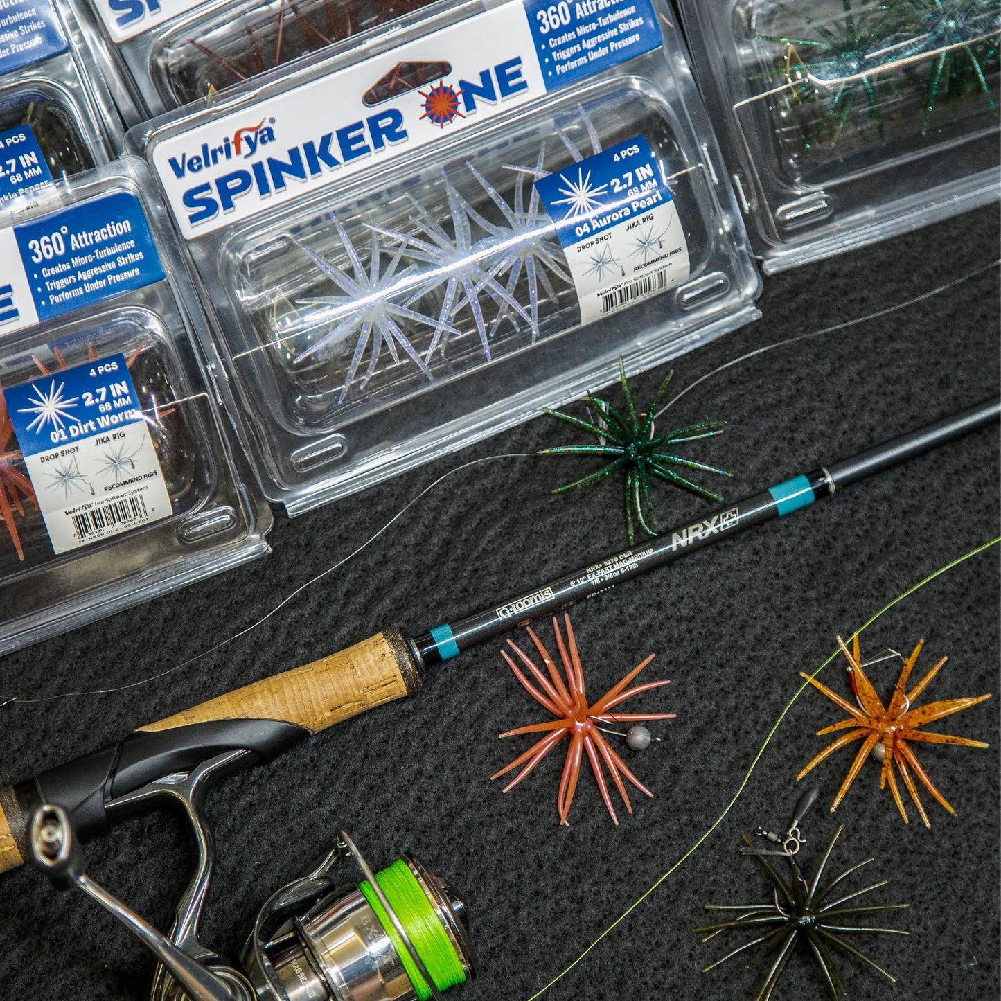 Tentacle Creature Lure, Japanese Style Soft Plastic Baits for Bass Fishing - for Drop Shot, Wacky Rig/Neko Rig and Finesse, Slow Sinking, Soft Bait by Velrifya