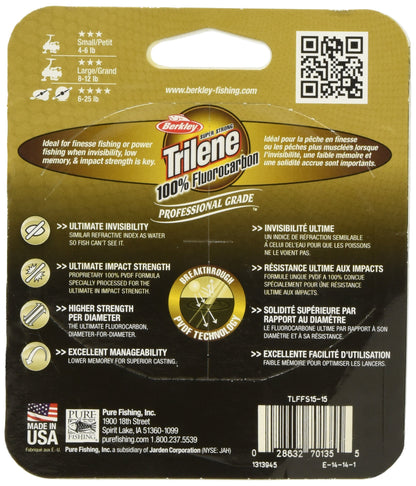 BerkleyTrilene 100% Fluorocarbon Ice Clear 0.010in | 0.25mm