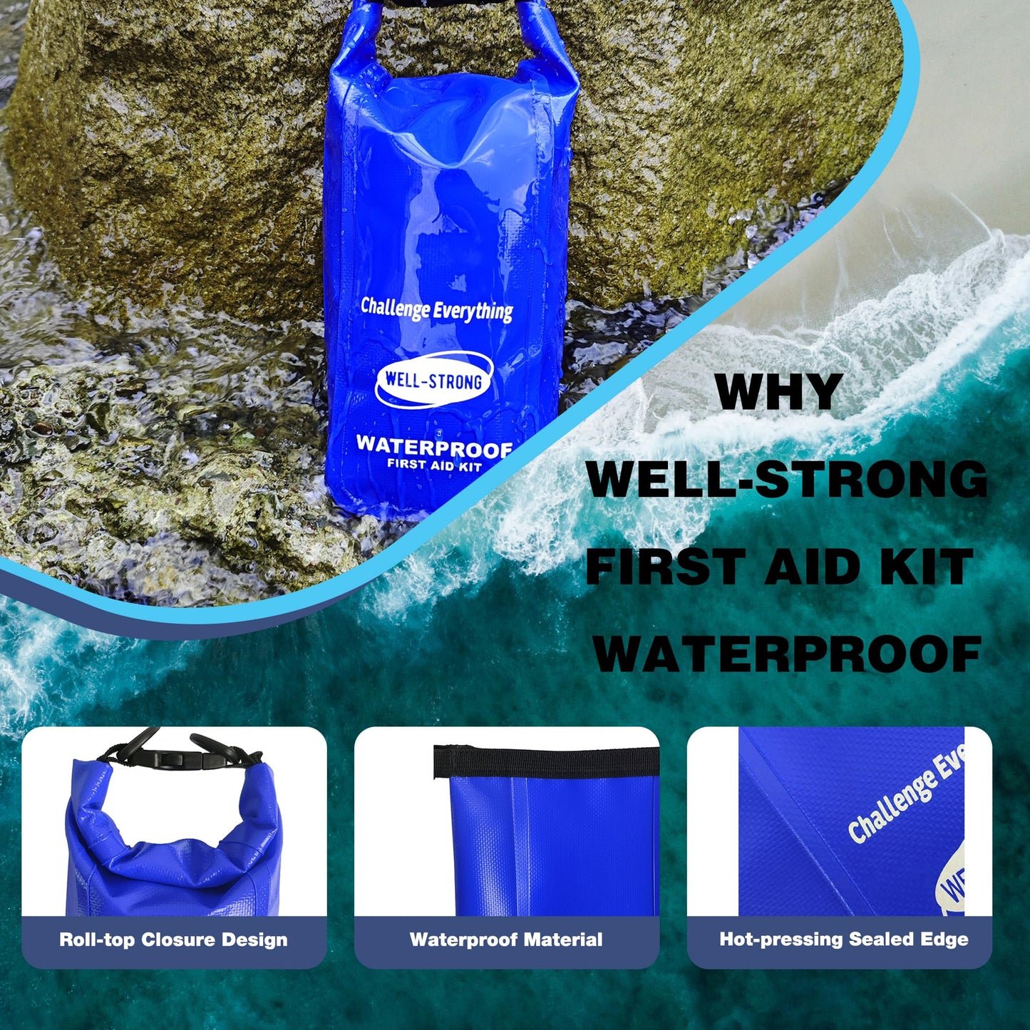 Waterproof First Aid Kit Roll Top Boat Emergency Kit