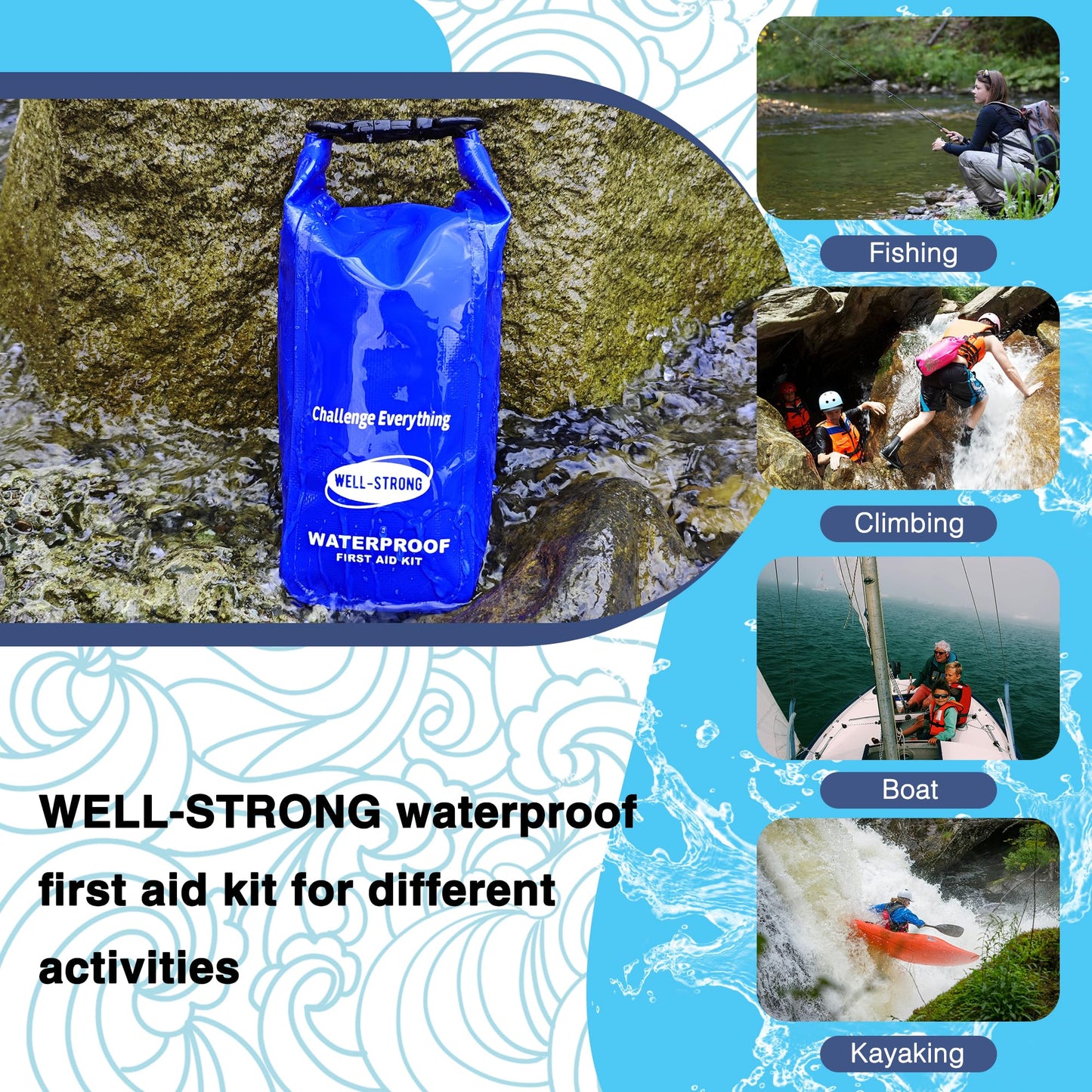 Waterproof First Aid Kit Roll Top Boat Emergency Kit