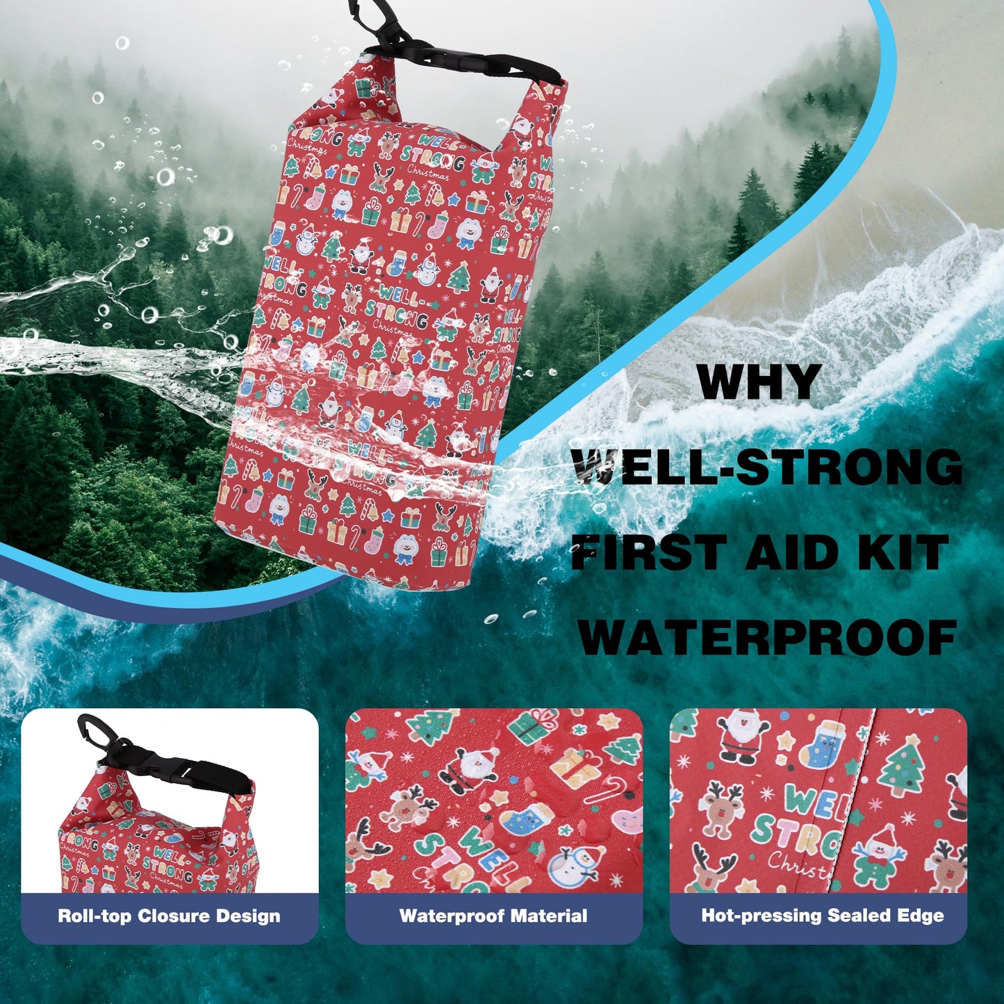 Waterproof First Aid Kit Roll Top Boat Emergency Kit