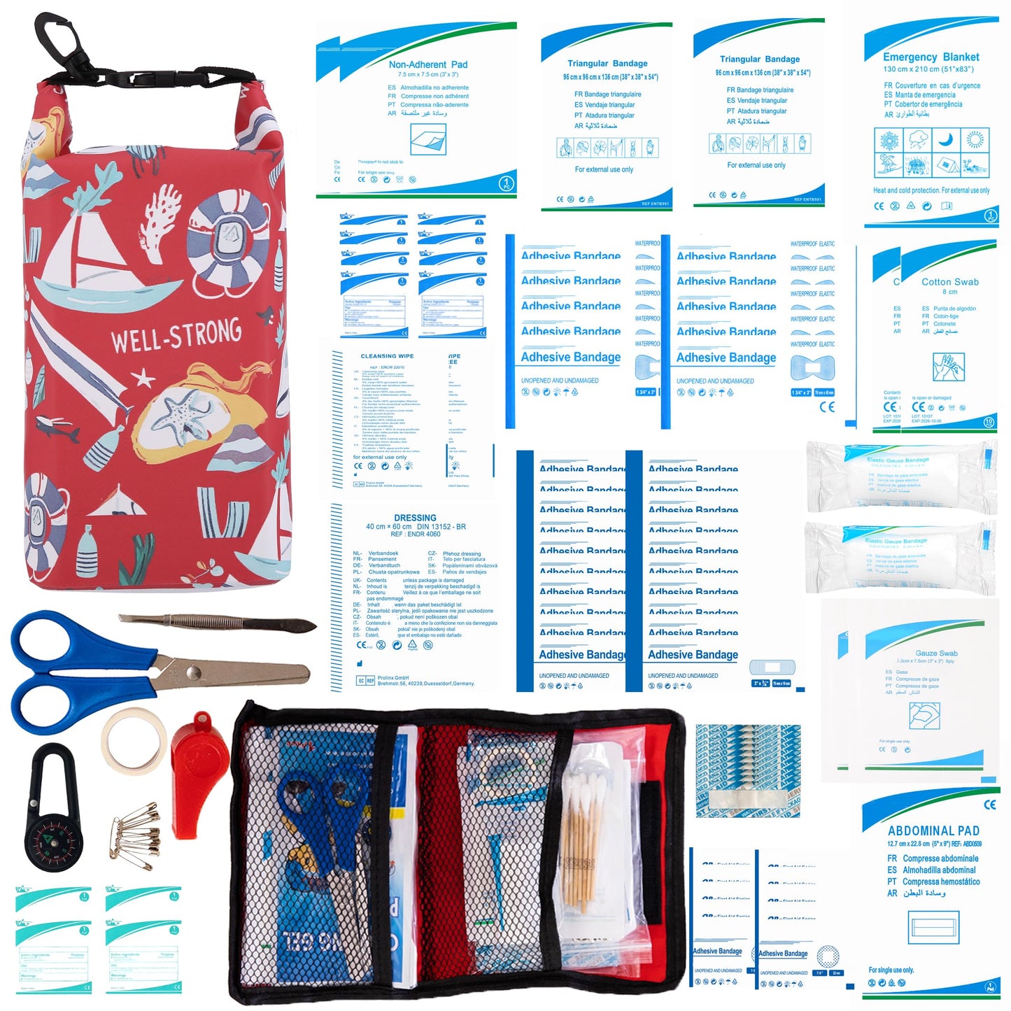 Waterproof First Aid Kit Roll Top Boat Emergency Kit